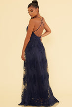 Load image into Gallery viewer, Banff Mesh Maxi - Pink Canary- Navy Gown
