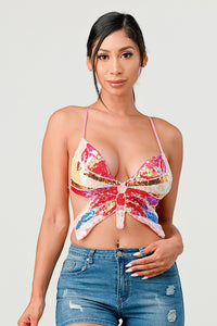 Butterfly Top - Pink Canary