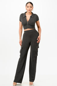 Zig Zag Crop Top
