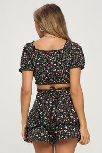 Shane Crop Top - Pink Canary