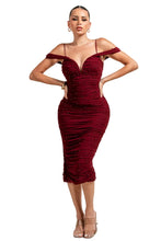 Load image into Gallery viewer, Lux Cold Shoulder Midi