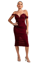 Load image into Gallery viewer, Lux Cold Shoulder Midi