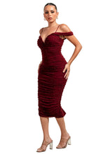 Load image into Gallery viewer, Lux Cold Shoulder Midi