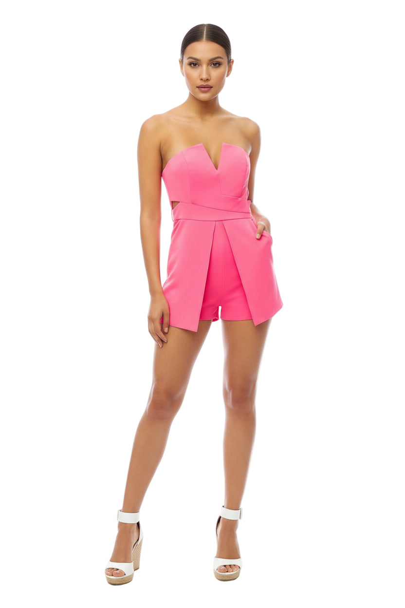 City Romper - Pink Canary