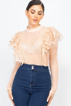 Load image into Gallery viewer, Gaga Lace Top - Pink Canary
