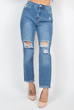 Load image into Gallery viewer, Capri Ripped Boyfriend Jeans - Pink Canary