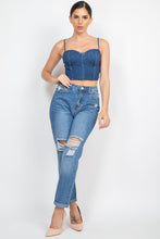 Load image into Gallery viewer, Capri Ripped Boyfriend Jeans - Pink Canary
