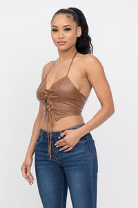 Mona Crop Top - Pink Canary
