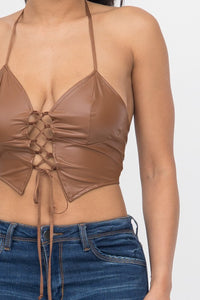 Mona Crop Top - Pink Canary