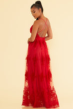 Load image into Gallery viewer, Banff Mesh Maxi - Pink Canary- Red Gown
