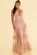 Load image into Gallery viewer, Banff Mesh Maxi - Pink Canary- Blush Gown- Lace Gown