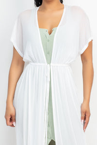 Pure Sheer Kimono - Pink Canary