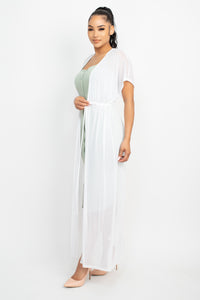 Pure Sheer Kimono - Pink Canary