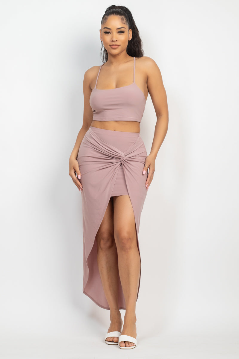 Barranquilla Crop Top - Pink Canary