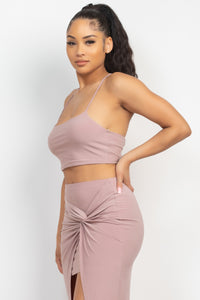 Barranquilla Crop Top - Pink Canary