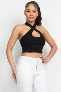Missy Halter Sweater - Pink Canary