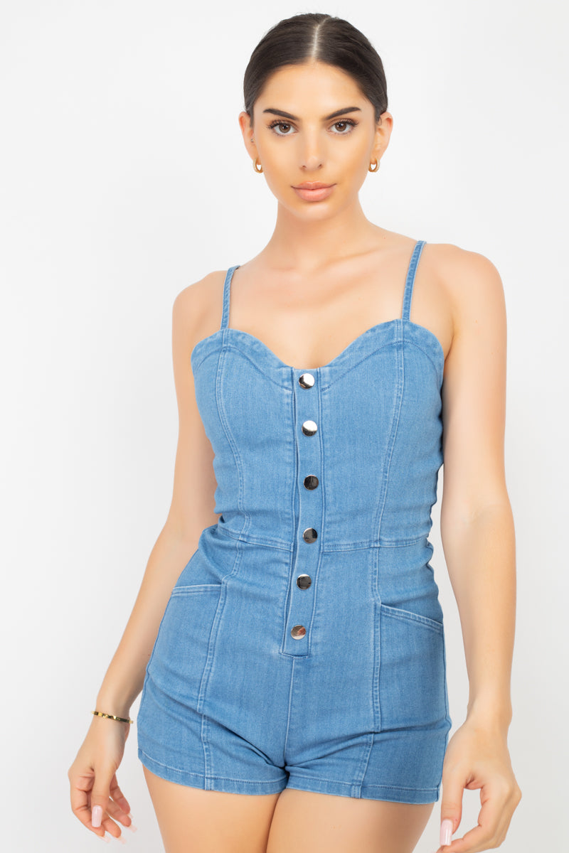 Sophie Romper - Pink Canary