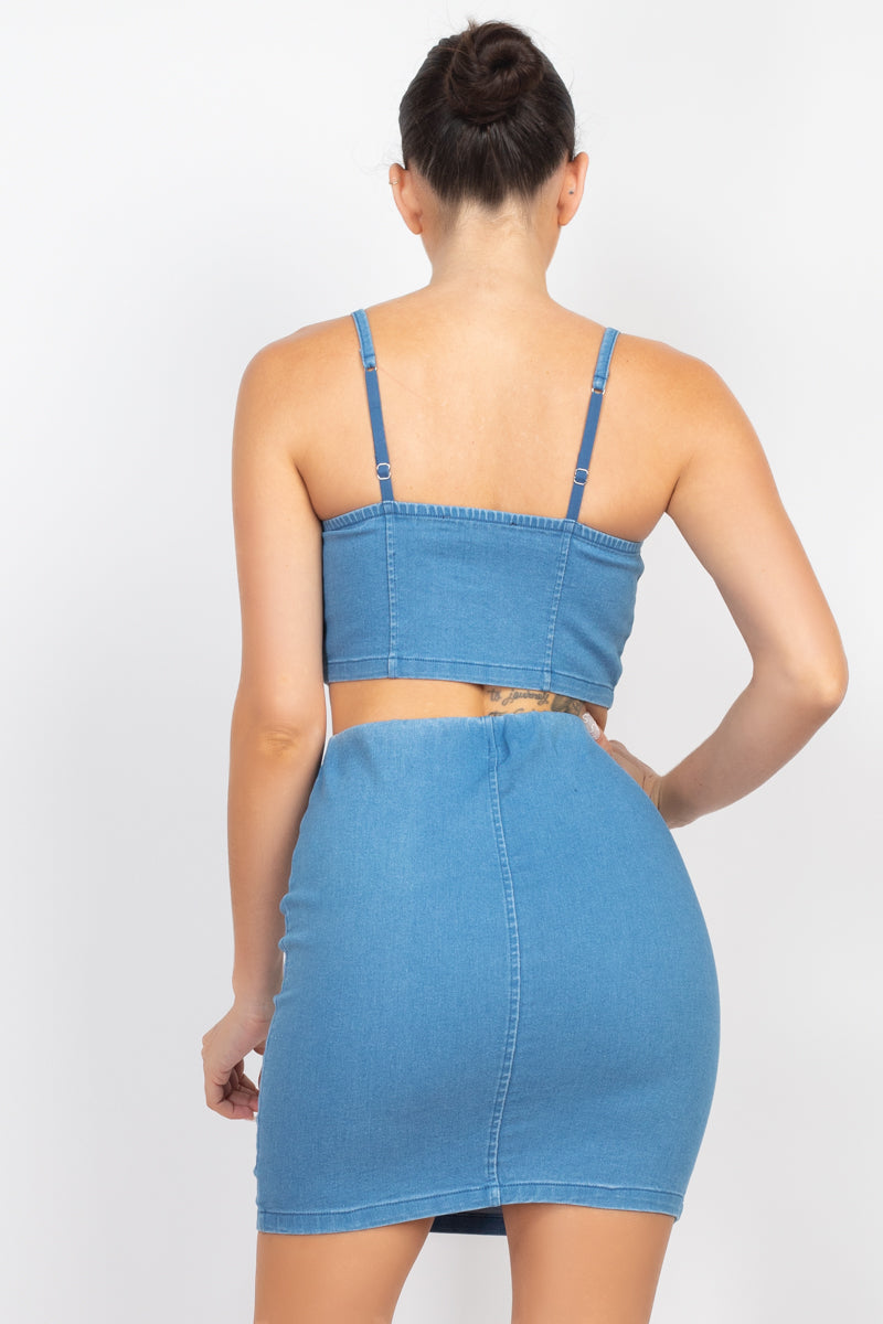 Summers Crop Top - Pink Canary