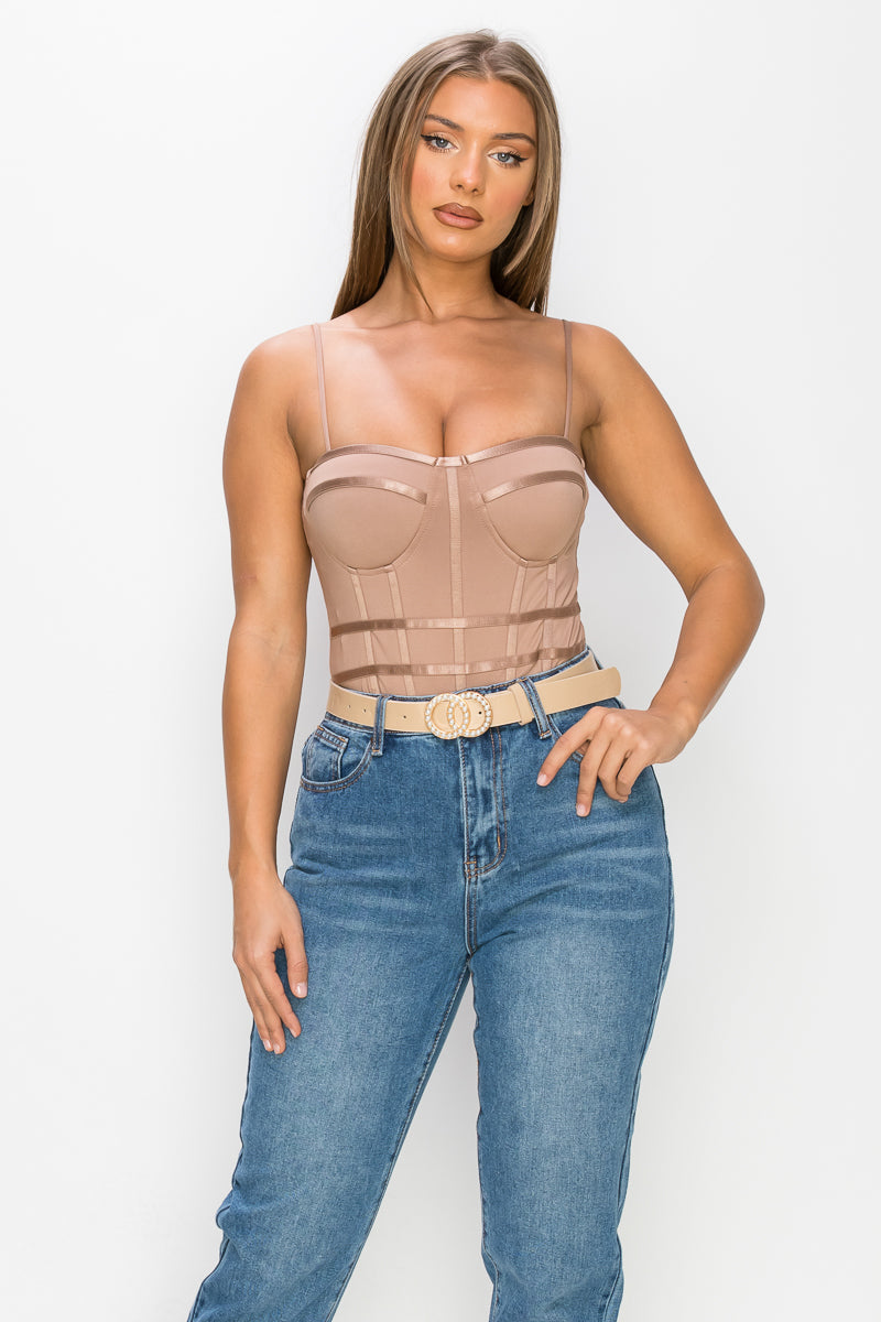 Vesper Bodysuit - Pink Canary