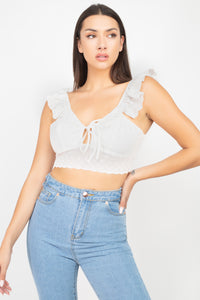 Fernanda Crop Top - Pink Canary