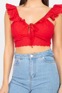 Fernanda Crop Top - Pink Canary