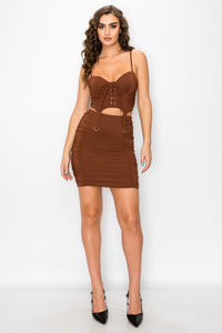 Paige Mini Skirt - Pink Canary